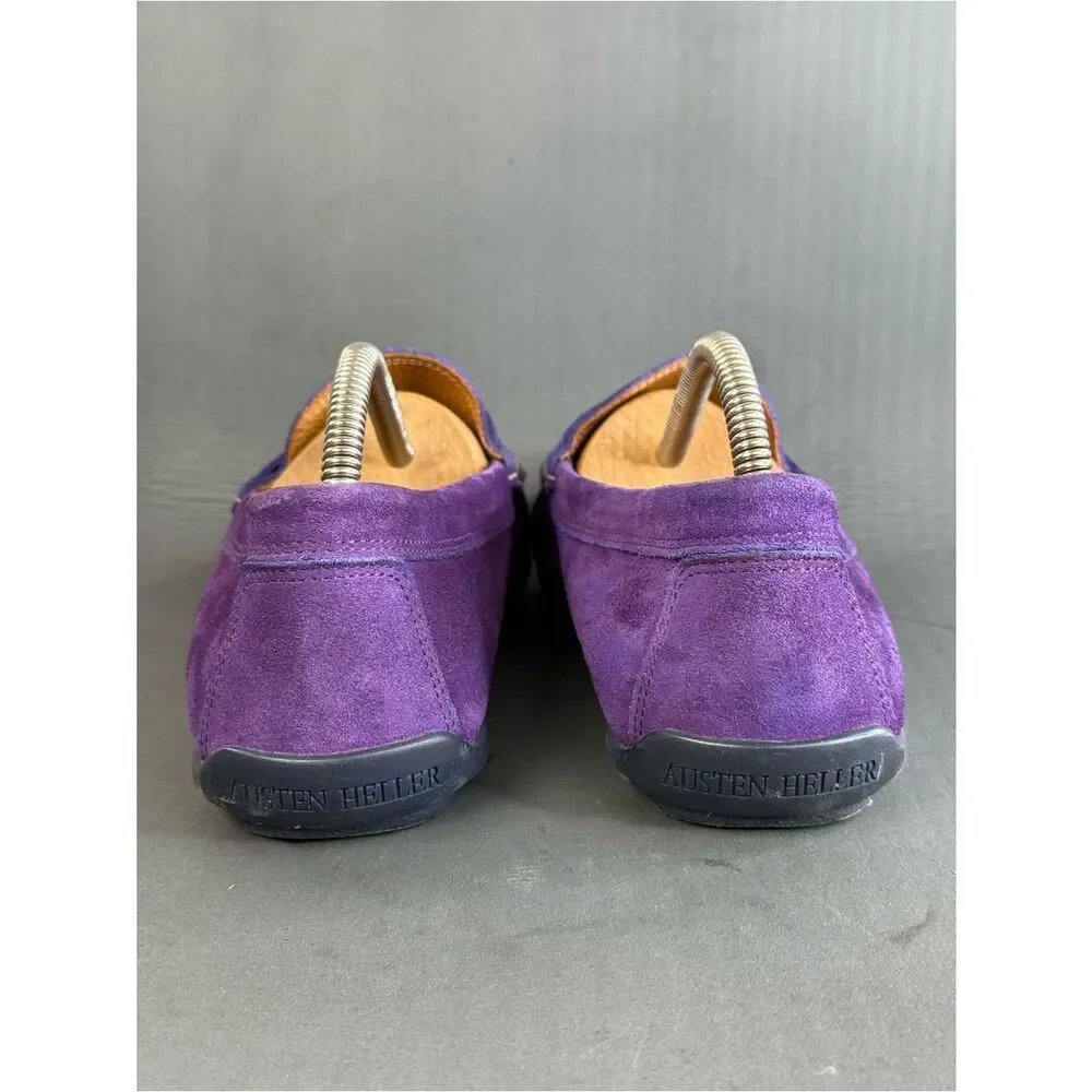 AUSTIN HELLER CUSTOM PURPLE DRIVERs loafer shoes men’s size 10.5